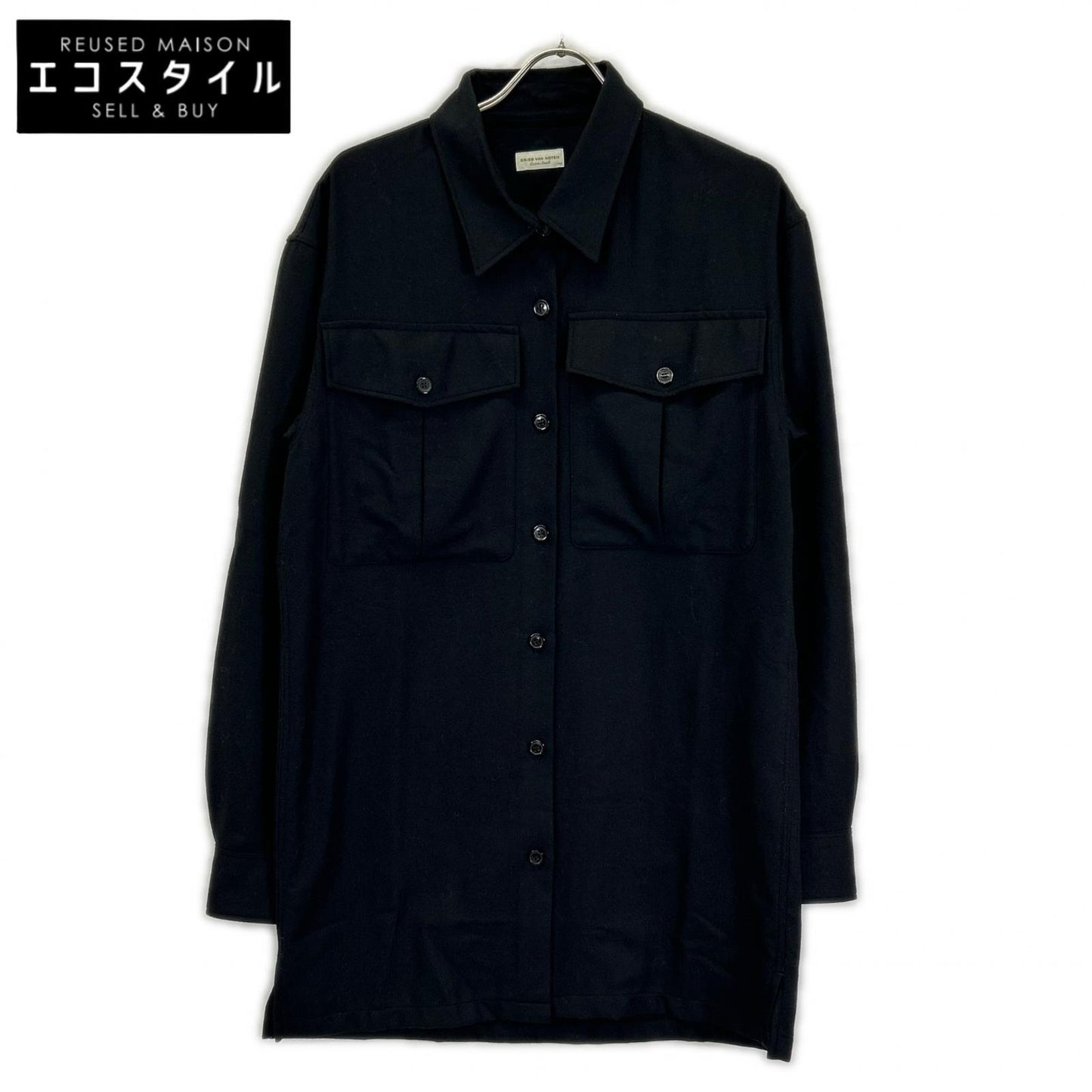 DRIES VAN NOTEN ドリスヴァンノッテン ブラック cross tris 7070 W.W. シャツ トップス