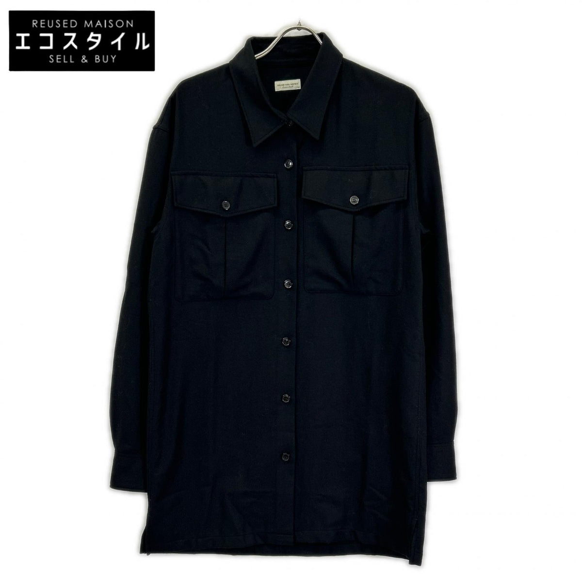 DRIES VAN NOTEN ドリスヴァンノッテン ブラック cross tris 7070 W.W. シャツ トップス