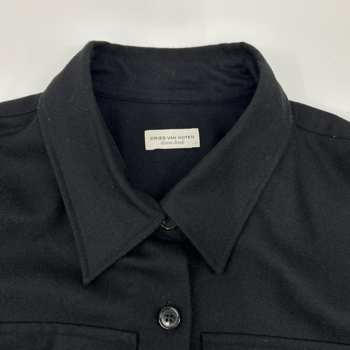 DRIES VAN NOTEN ドリスヴァンノッテン ブラック cross tris 7070 W.W. シャツ トップス