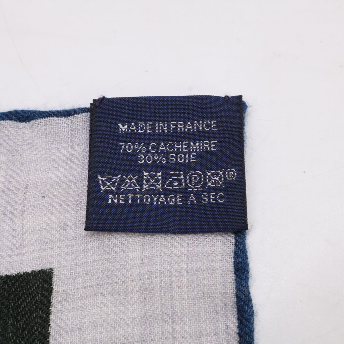 HERMES エルメス 美品 JeudAdresse カシミヤ x シルク カレ100 スカーフ