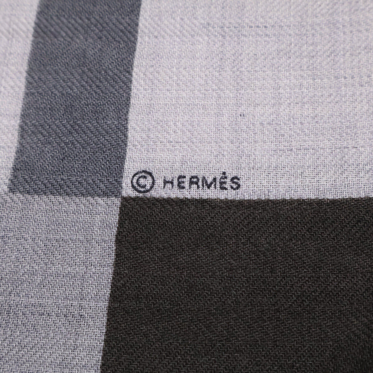 HERMES エルメス 美品 JeudAdresse カシミヤ x シルク カレ100 スカーフ