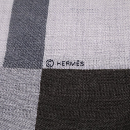 HERMES エルメス 美品 JeudAdresse カシミヤ x シルク カレ100 スカーフ