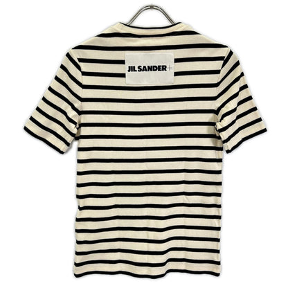 JIL SANDER+ ジルサンダープラス J04GC0111 ベージュ×ブラック ボーダー ニット トップス
