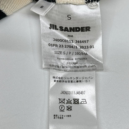 JIL SANDER+ ジルサンダープラス J04GC0111 ベージュ×ブラック ボーダー ニット トップス