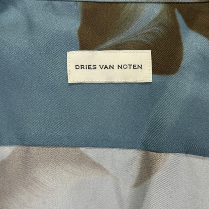 DRIES VAN NOTEN ドリスヴァンノッテン 【美品/25SS】スチールプリント シルク100％ オーバーサイズ 半袖シャツ トップス