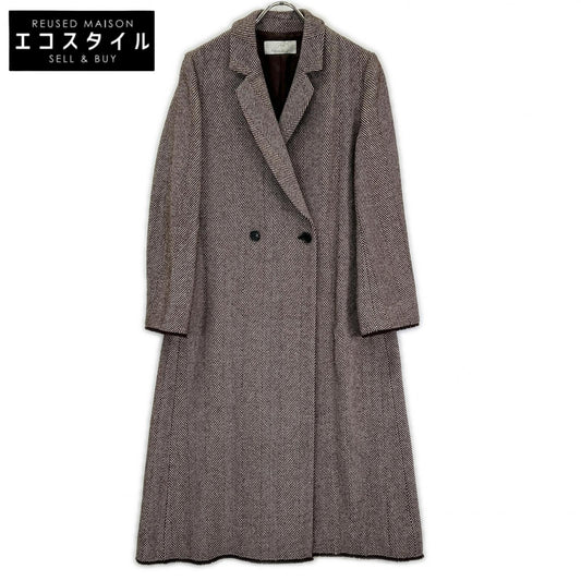 Plage プラージュ 18AW Brown Wool-Blend Herringbone Coat Coat