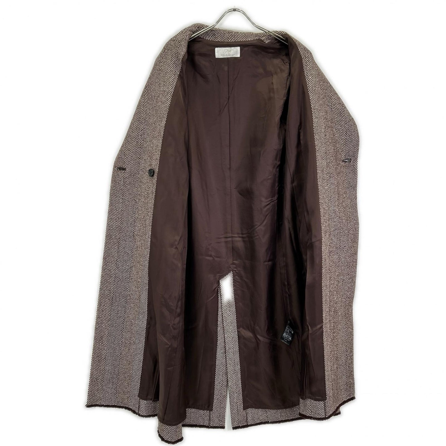 Plage プラージュ 18AW ブラウン ウール混 ヘリンボーン コート コート