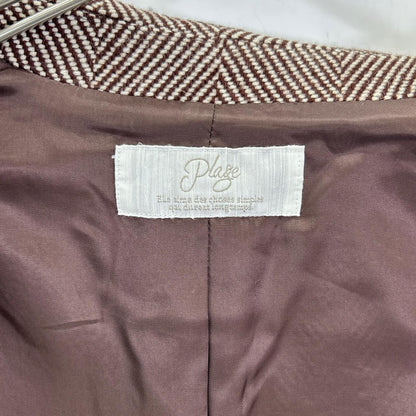 Plage プラージュ 18AW ブラウン ウール混 ヘリンボーン コート コート