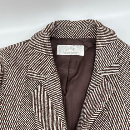 Plage プラージュ 18AW ブラウン ウール混 ヘリンボーン コート コート