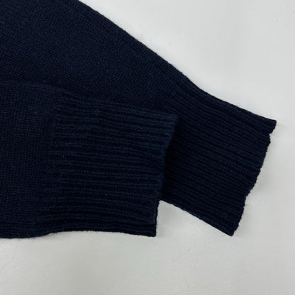 Chloe クロエ ネイビー カシミヤ100 フリルデザイン ニットトップス トップス