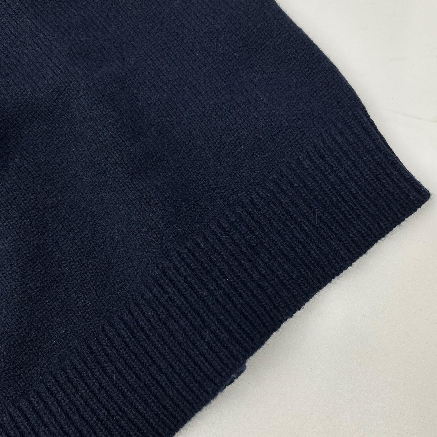 Chloe クロエ ネイビー カシミヤ100 フリルデザイン ニットトップス トップス