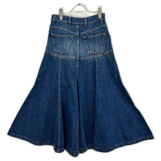 Chloe クロエ インディゴ 切り替え デニムフレアスカート スカート