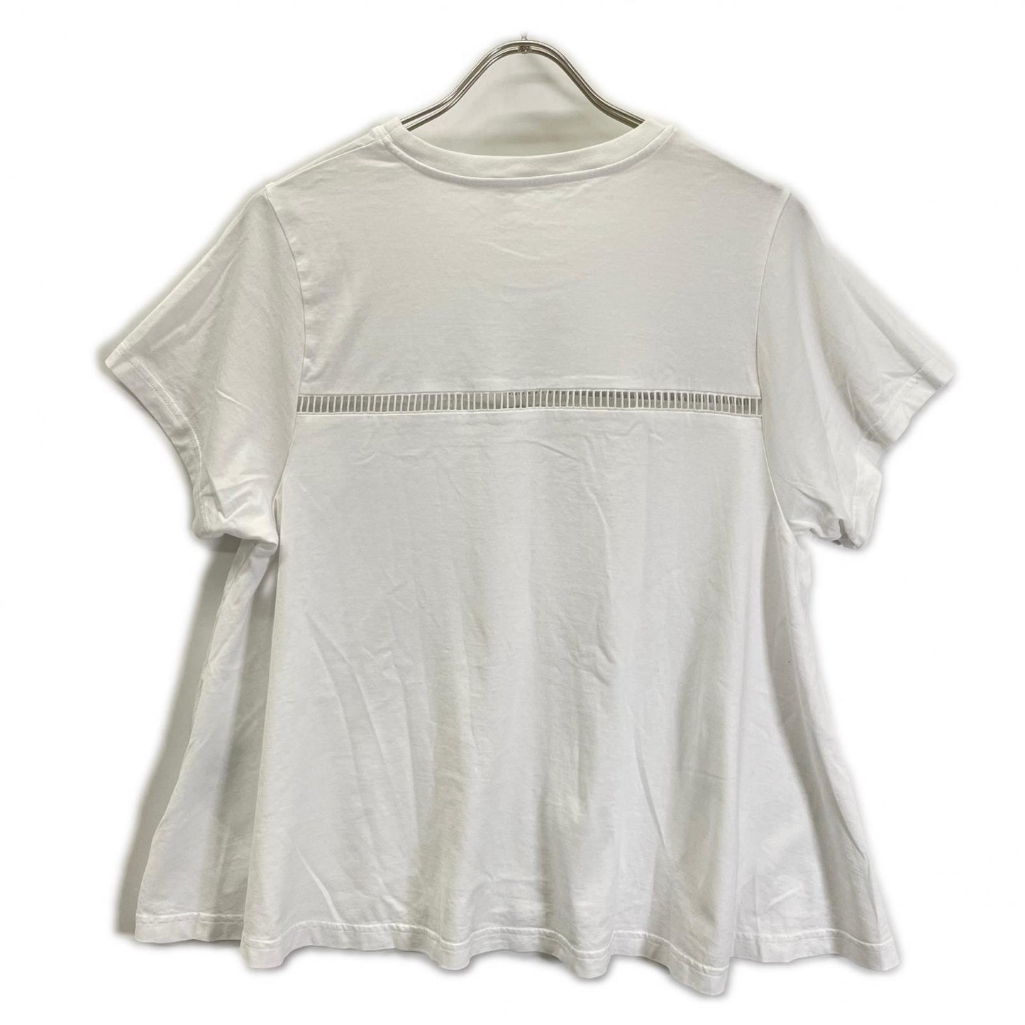 Chloe クロエ 24SS ホワイト コットン ハシゴレース Tシャツ トップス