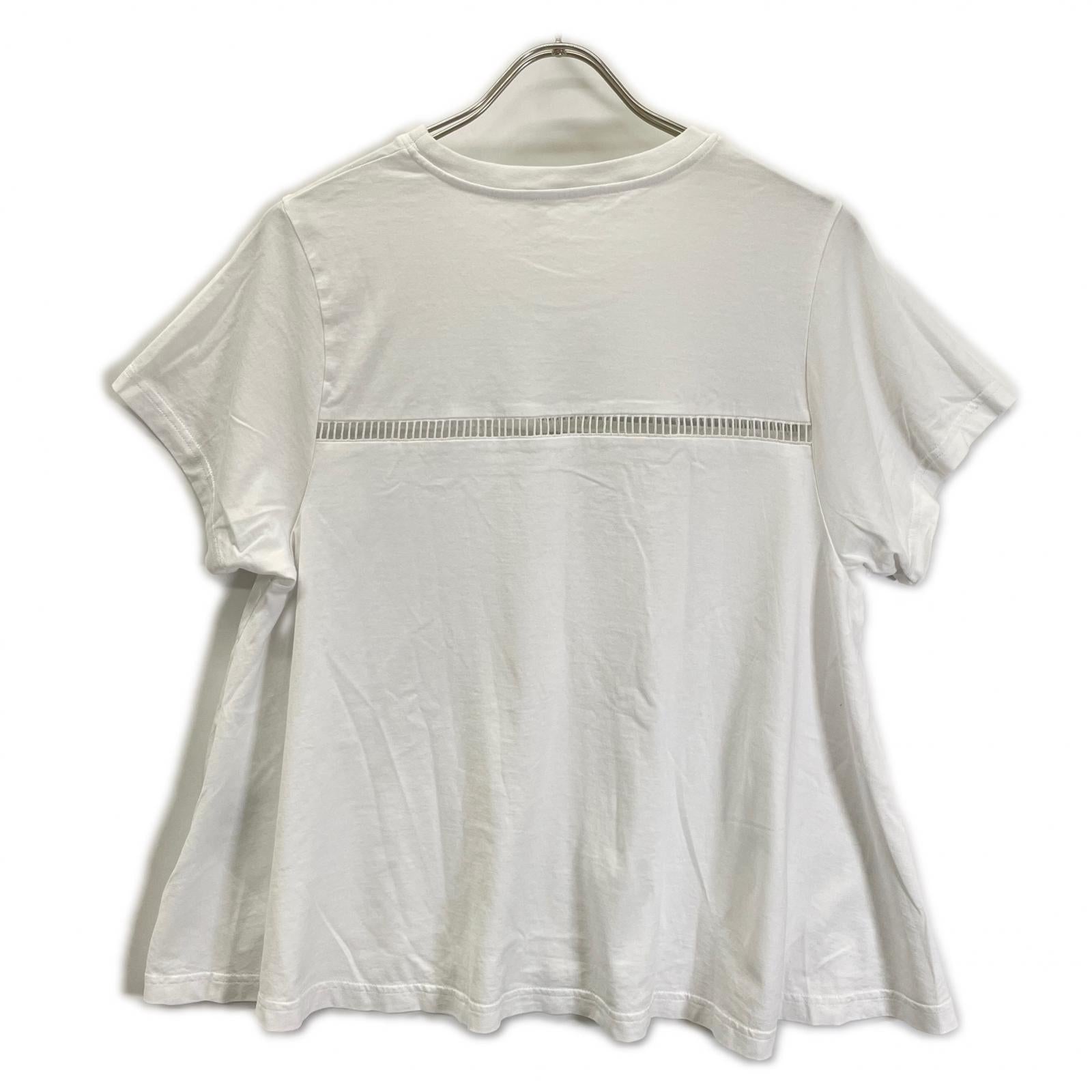 Chloe クロエ 24SS ホワイト コットン ハシゴレース Tシャツ トップス