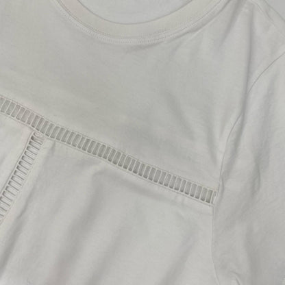 Chloe クロエ 24SS ホワイト コットン ハシゴレース Tシャツ トップス