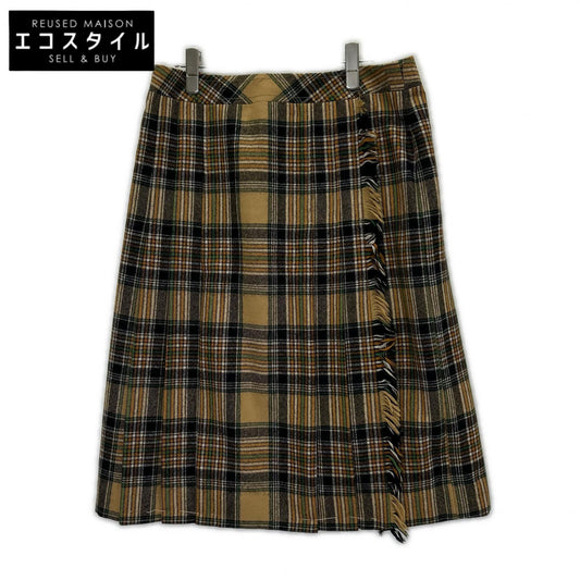 CELINE セリーヌ 80～90s　ヴィンテージ　ジェーシーシー期 イエローチェック プリーツスカート スカート
