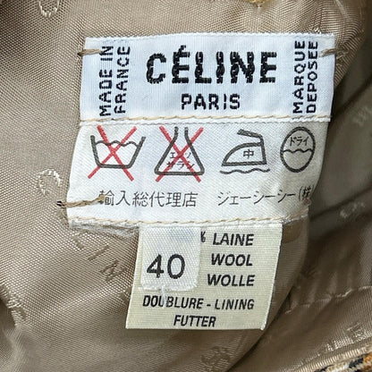 CELINE セリーヌ 80～90s　ヴィンテージ　ジェーシーシー期 イエローチェック プリーツスカート スカート