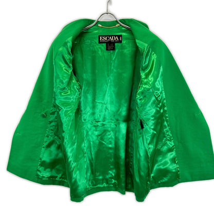 ESCADA エスカーダ 90s グリーン ウールカシミヤ 金ボタン ダブルテーラードジャケット ジャケット
