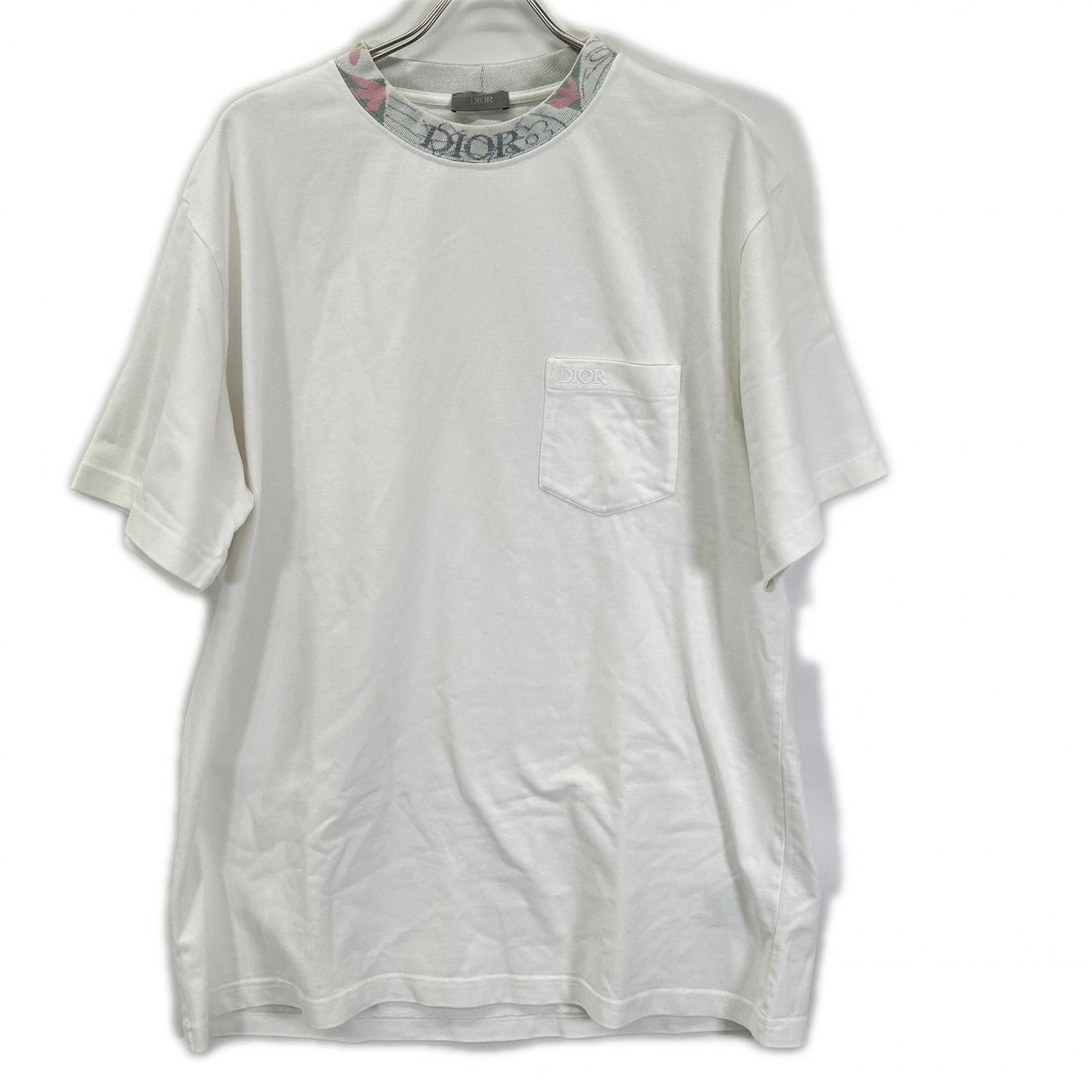 DIOR ディオール 383J644A0554 ネックデザイン刺繍ロゴ 胸ポケットTシャツ トップス