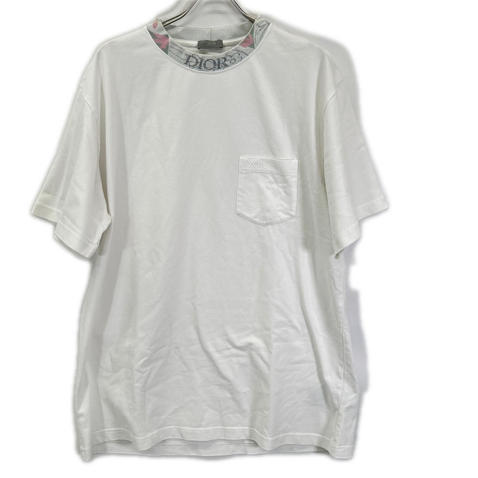 DIOR ディオール 383J644A0554 ネックデザイン刺繍ロゴ 胸ポケットTシャツ トップス