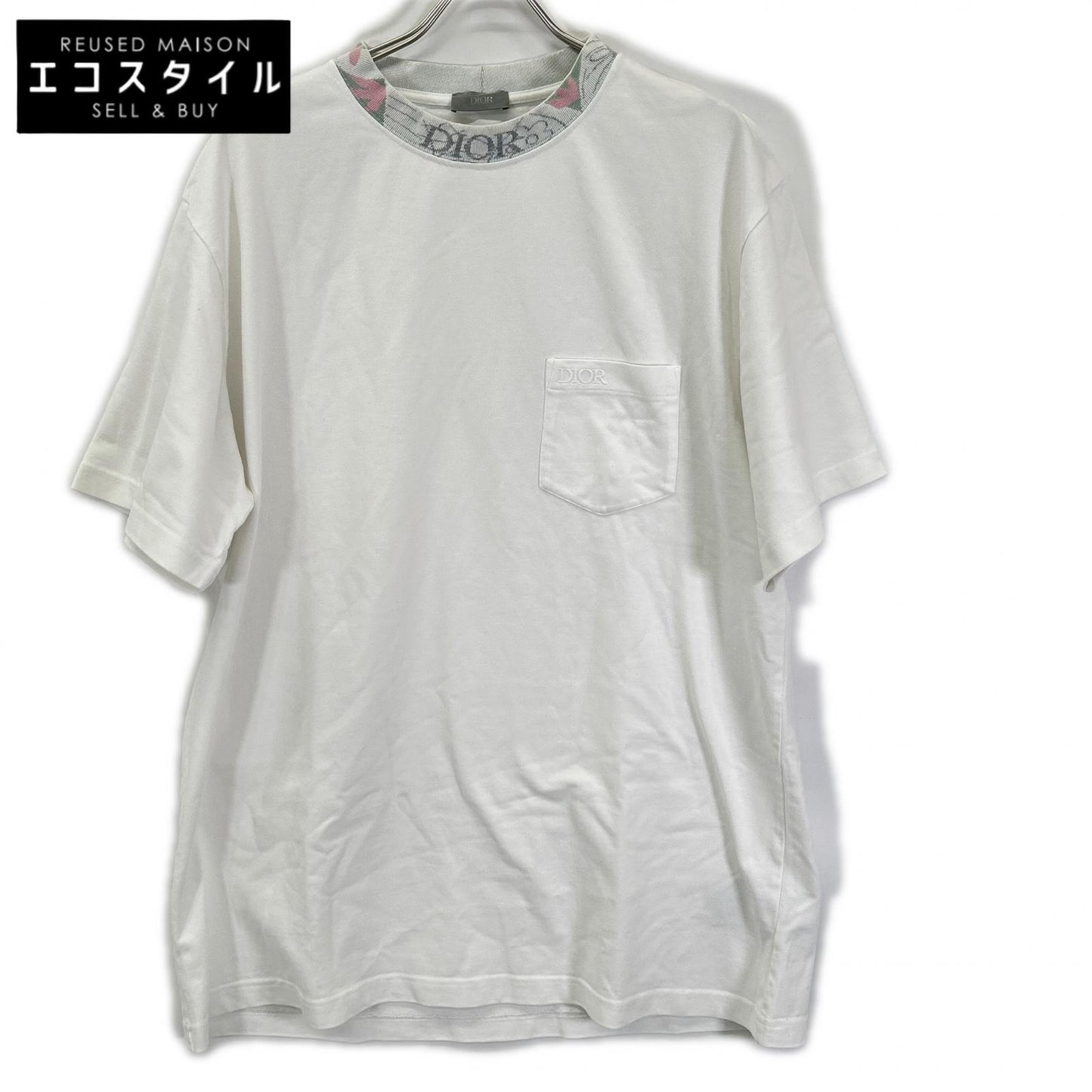DIOR ディオール 383J644A0554 ネックデザイン刺繍ロゴ 胸ポケットTシャツ トップス