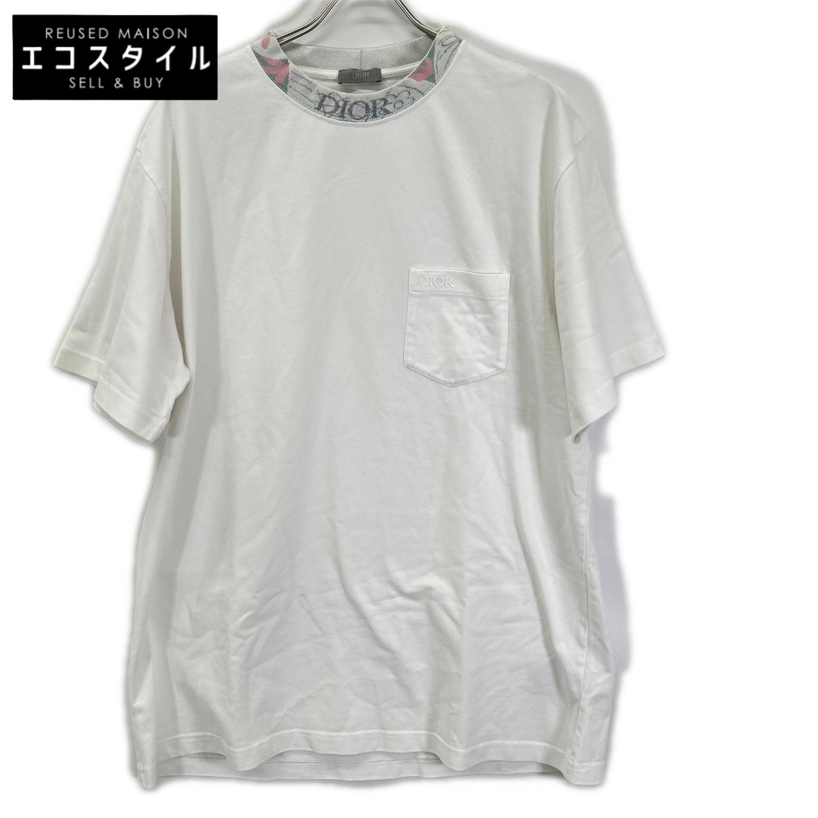 DIOR ディオール 383J644A0554 ネックデザイン刺繍ロゴ 胸ポケットTシャツ トップス