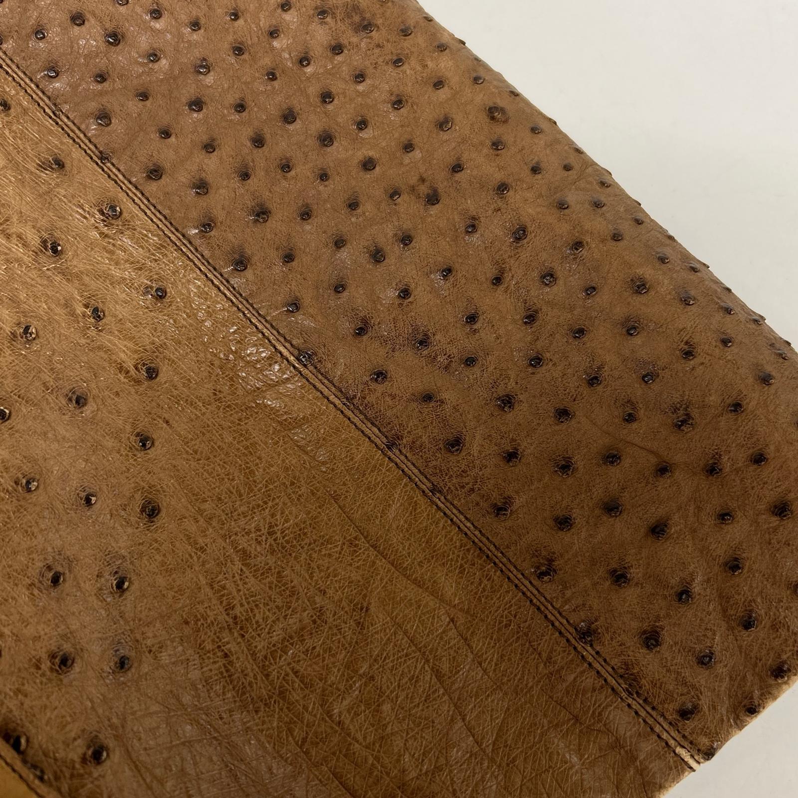 GUCCI グッチ ヴィンテージ オーストリッチレザー ロング コート