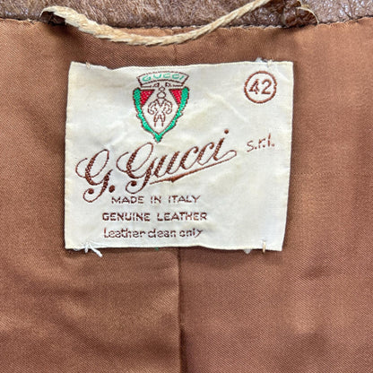 GUCCI グッチ ヴィンテージ オーストリッチレザー ロング コート