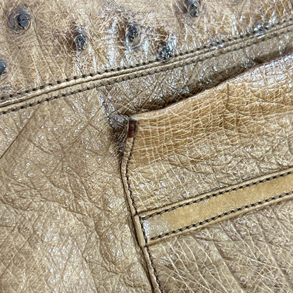 GUCCI グッチ ヴィンテージ オーストリッチレザー ロング コート