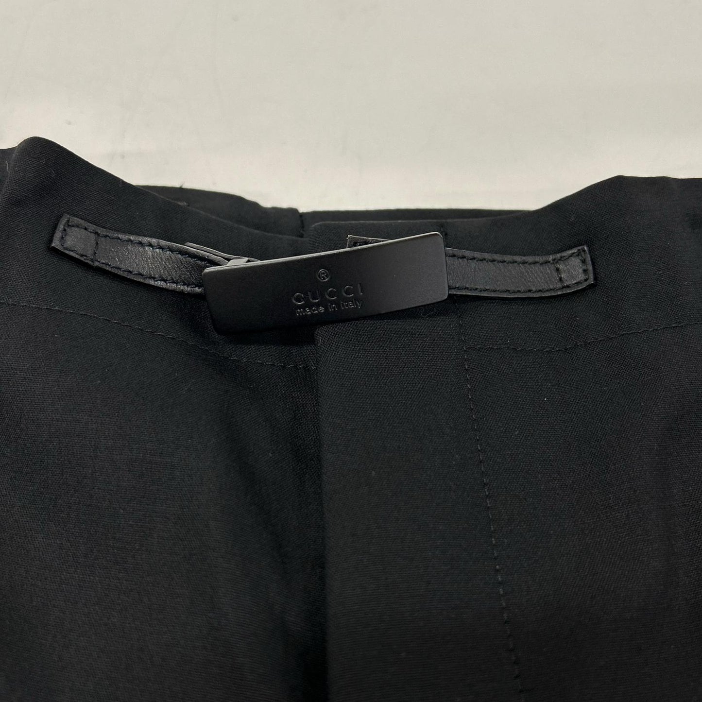 GUCCI Tom Ford era black center-pressed pants bottoms