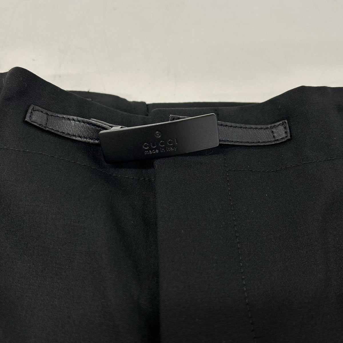 GUCCI Tom Ford era black center-pressed pants bottoms