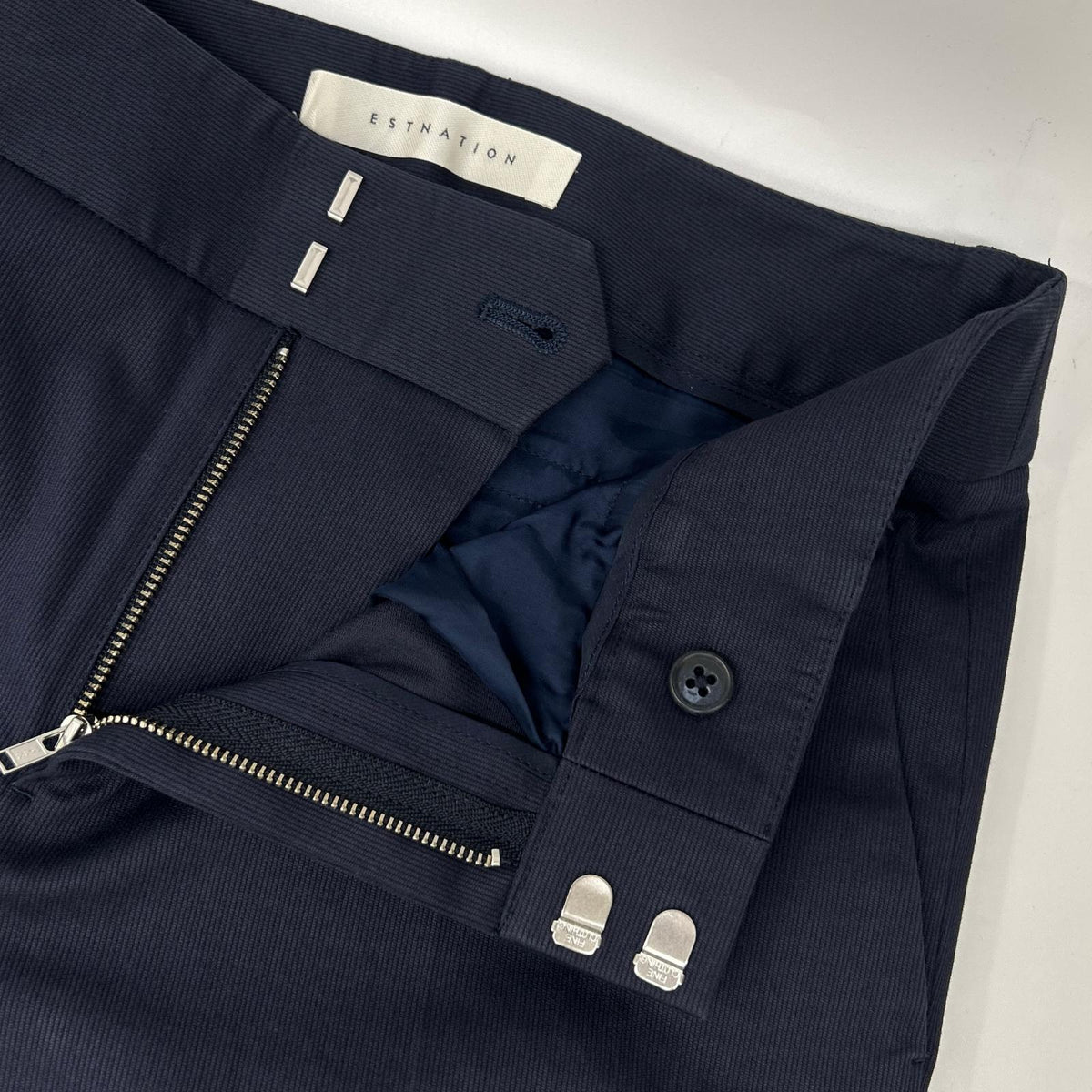 ESTNATION Estnation navy cotton-blend tapered cropped pants