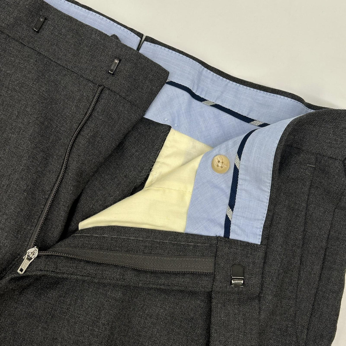 POLObyRalphLauren ポロラルフローレン グレー ウール サイドアジャスター スラックス ボトムス