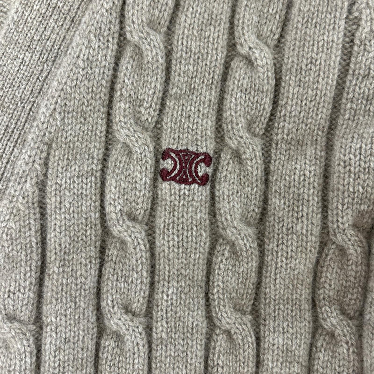 CELINE セリーヌ 【国内正規/23AW】2AD5G362W トリオンフ刺繍 カシミヤ ケーブル ニットカーディガン トップス