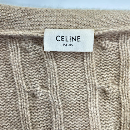 CELINE セリーヌ 【国内正規/23AW】2AD5G362W トリオンフ刺繍 カシミヤ ケーブル ニットカーディガン トップス