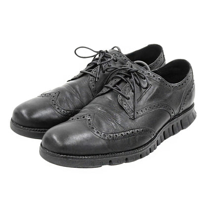 COLE HAAN コールハーン 美品 ゼログランド ウィングチップシューズ メンズ レザー ブラック 10 C22457 シューズ