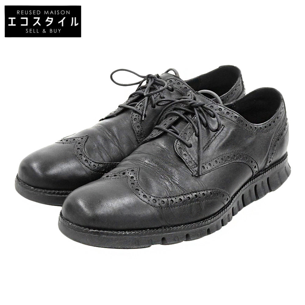 COLE HAAN コールハーン 美品 ゼログランド ウィングチップシューズ メンズ レザー ブラック 10 C22457 シューズ