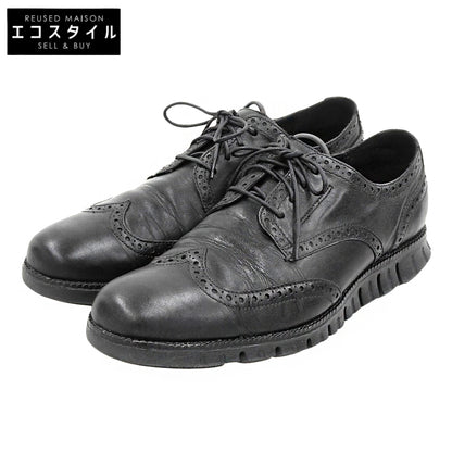 COLE HAAN コールハーン 美品 ゼログランド ウィングチップシューズ メンズ レザー ブラック 10 C22457 シューズ