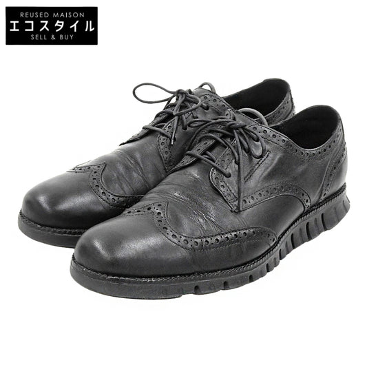 COLE HAAN コールハーン 美品 ゼログランド ウィングチップシューズ メンズ レザー ブラック 10 C22457 シューズ