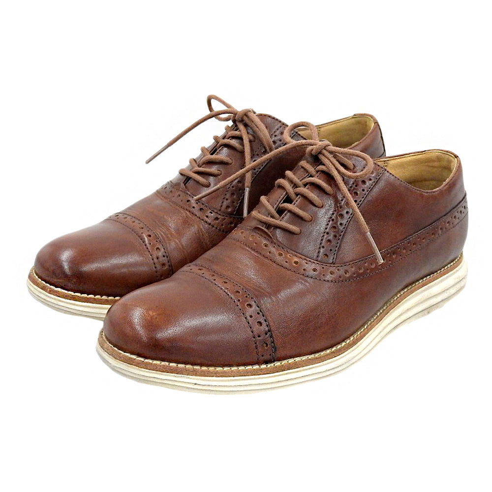 COLE HAAN コールハーン 美品 ルナグランド シューズ メンズ レザー ブラウン 9.5 C12609 シューズ