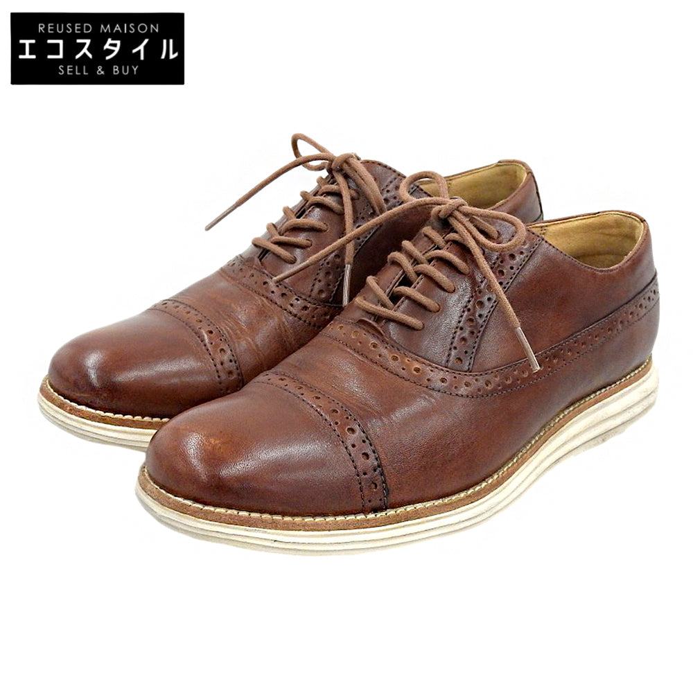 COLE HAAN コールハーン 美品 ルナグランド シューズ メンズ レザー ブラウン 9.5 C12609 シューズ