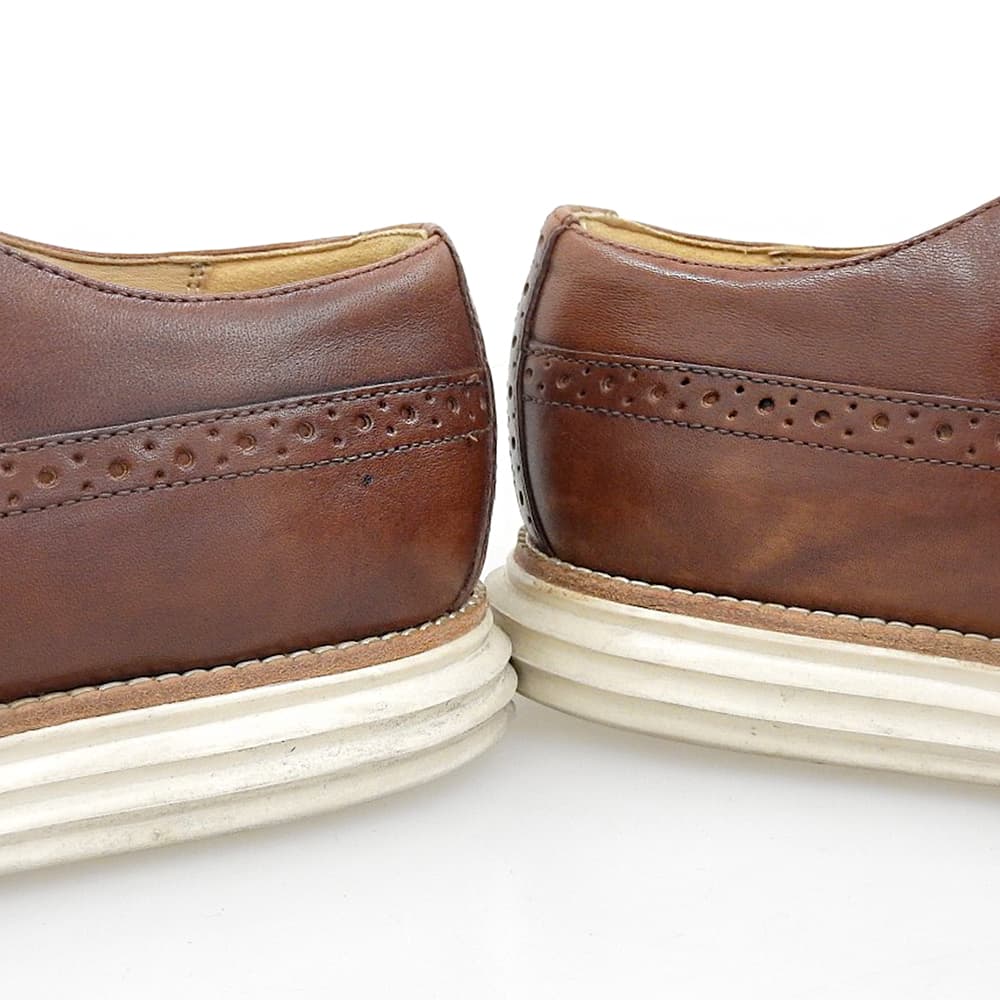 COLE HAAN コールハーン 美品 ルナグランド シューズ メンズ レザー ブラウン 9.5 C12609 シューズ