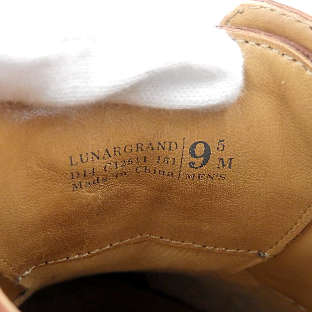 COLE HAAN コールハーン 美品 ルナグランド シューズ メンズ レザー ブラウン 9.5 C12609 シューズ