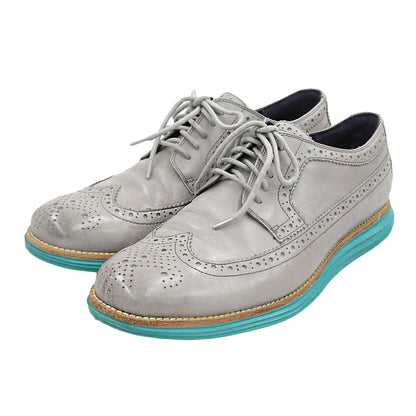 COLE HAAN コールハーン 美品 ルナグランド ウィングチップシューズ メンズ レザー グレー 10 C11948 シューズ