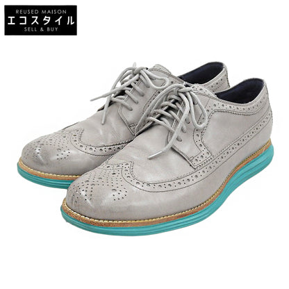 COLE HAAN コールハーン 美品 ルナグランド ウィングチップシューズ メンズ レザー グレー 10 C11948 シューズ
