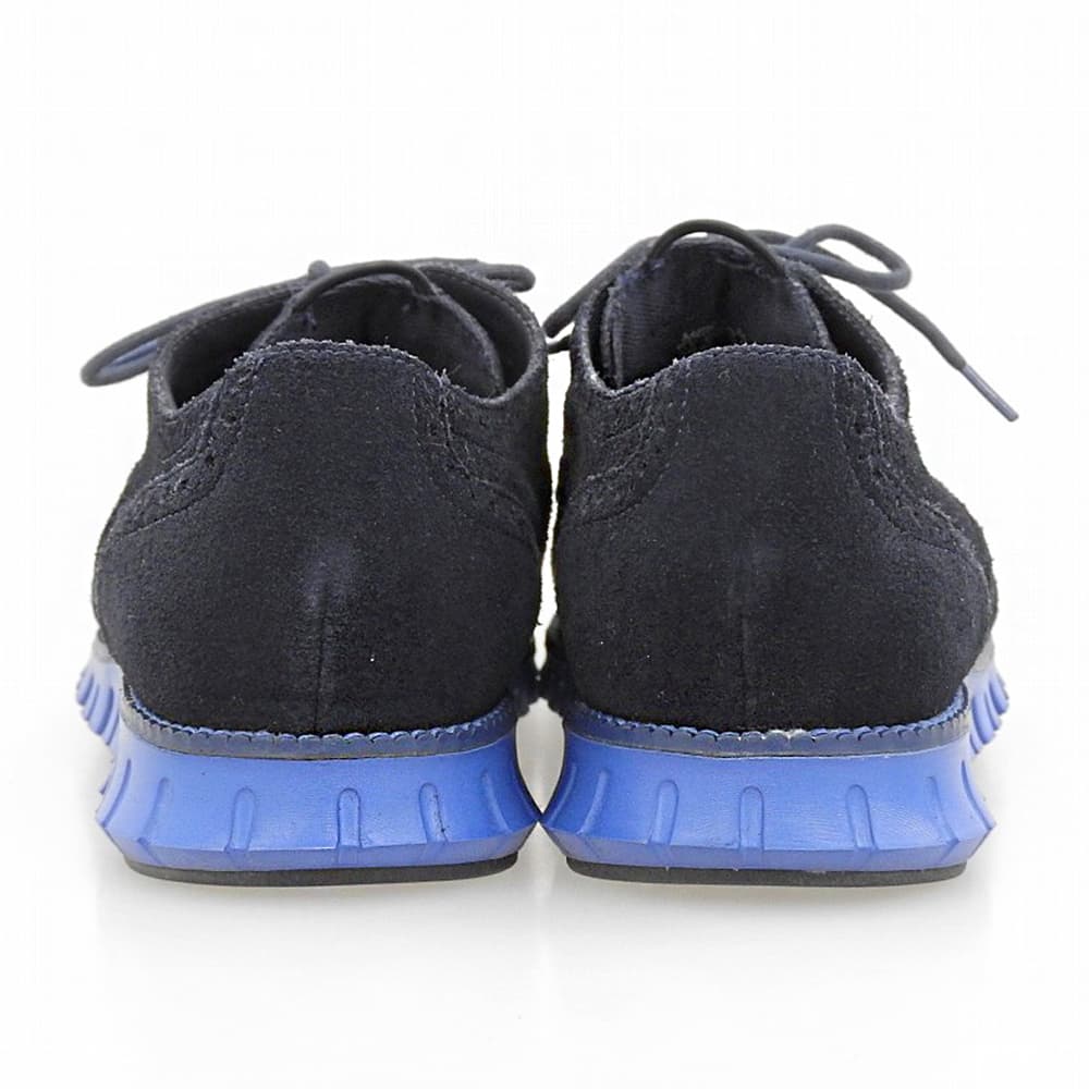 COLE HAAN コールハーン 美品 ゼログランド ウィングチップシューズ メンズ スエード ネイビー 10 C21380 シューズ