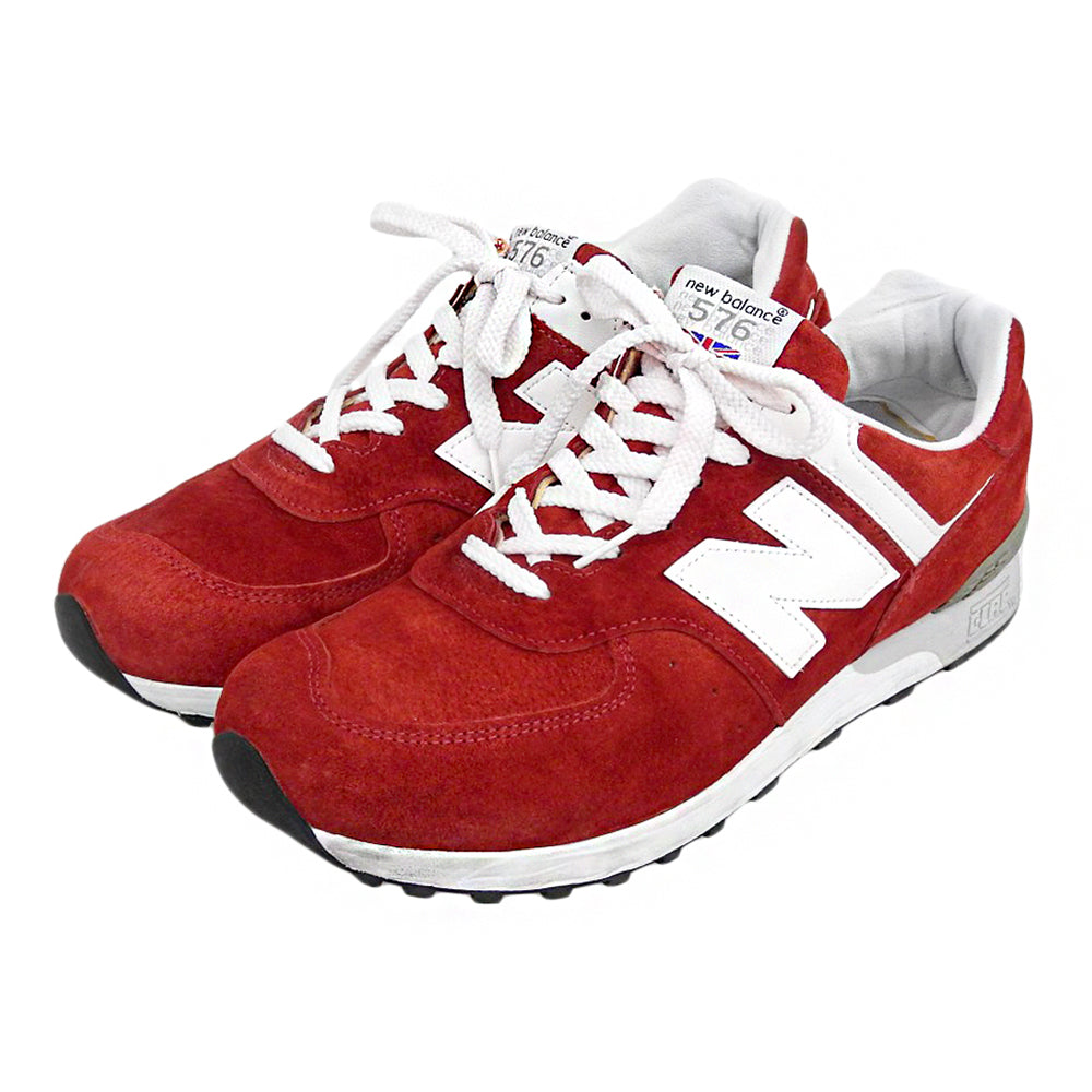 NEW BALANCE ニューバランス UK製 スエード スニーカー シューズ メンズ レッド 28cm M576RGS シューズ