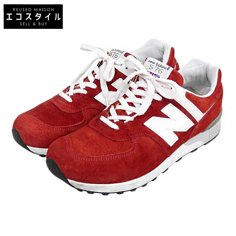 NEW BALANCE ニューバランス UK製 スエード スニーカー シューズ メンズ レッド 28cm M576RGS シューズ