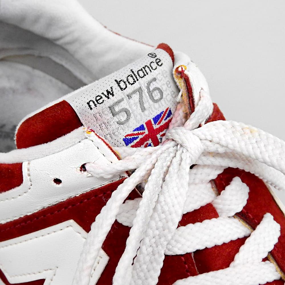 NEW BALANCE ニューバランス UK製 スエード スニーカー シューズ メンズ レッド 28cm M576RGS シューズ