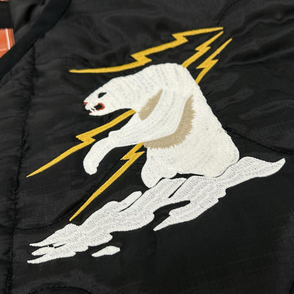 HOUSTON ヒューストン ブラック アラスカクマ刺繍 EMBROIDERY M-65 JACKET LINER ジャケット
